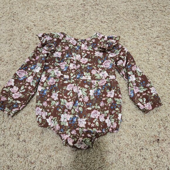 Bailey's Blossoms Girls 3T Floral One Piece w/Snaps - Picture 2 of 6